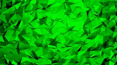 Geometric Background Loop - Green Abstract Beautiful Polygons Particles Moving Video stock 100297082
