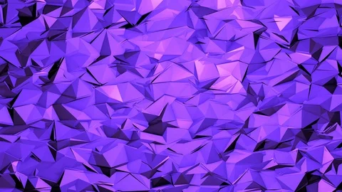 Geometric Background Loop - Purple Abstract Beautiful Polygons Particles Moving Video stock 100231110