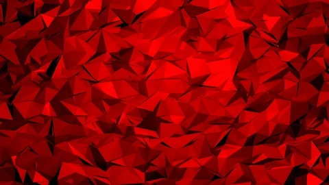 Geometric Background Loop - Red Abstract Beautiful Polygons Particles Moving BG Video stock 100319869