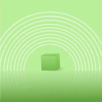 Geometric background minimal abstract 3d podium square neon Stock Illustration