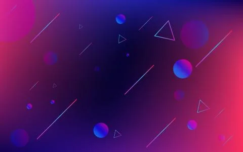 Geometric background Minimal Dynamic shapes composition for landing page Stock Illustration