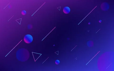 Geometric background Minimal Dynamic shapes composition for landing page Stock Illustration