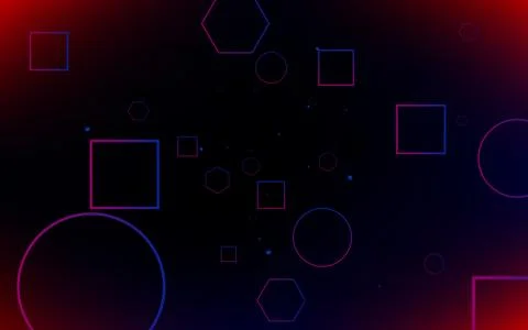 Geometric background Minimal Dynamic shapes composition for landing page Illustrazione stock