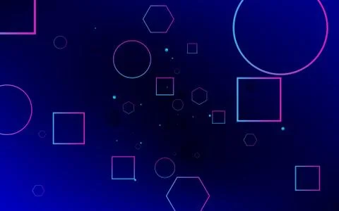 Geometric background Minimal Dynamic shapes composition for landing page Stock Illustration