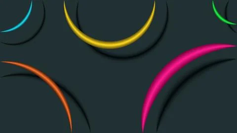 Geometric background minimal style multicolored arc parts of a circle from th Stock Illustration