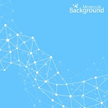 Geometric background molecule and communication  for your design. Vector Stock Illustration