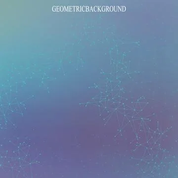 Geometric background molecule and communication for your design. Connected lines Stock Illustration