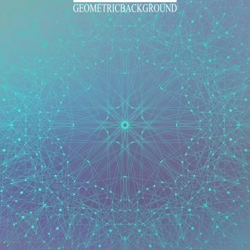 Geometric background molecule and communication for your design. Connected lines Stock Illustration