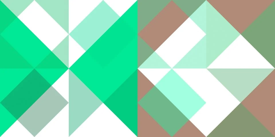 Geometric background pattern. Brown green white. Seamless chaotic usual forms Illustrazione stock