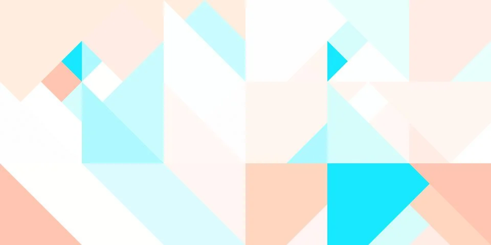 Geometric background pattern. Dingo brown sky blue white. Seamless different  Stock Illustration