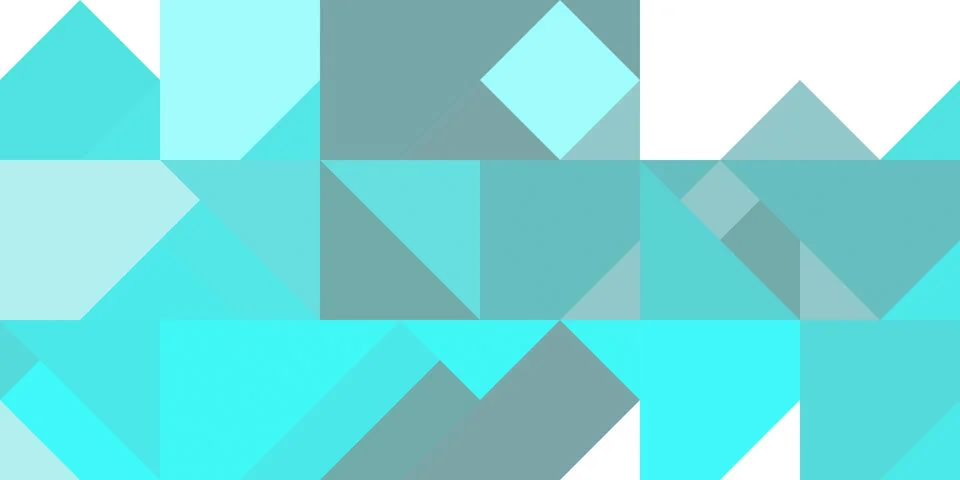 Geometric background pattern. Genesis blue sea green. Seamless chaotic random Stockillustratie
