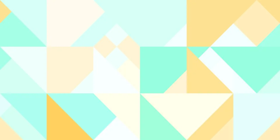 Geometric background pattern. Inca brown bali green sky blue. Seamless chaoti Illustrazione stock