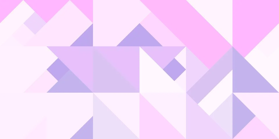 Geometric background pattern. Light violet lilac white. Seamless different fl Stock Illustration