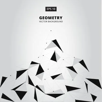 Geometric background pattern mountain design silhouette. Black line vector 库存插图