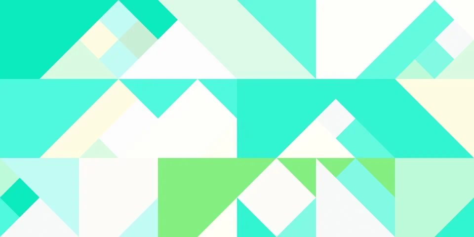 Geometric background pattern. Sea green blue turquoise white. Seamless differ Stock Illustration