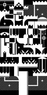 Geometric background with a primary shape Stock Illustration