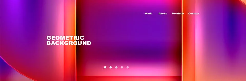 Geometric background with purple and red gradient in rectangular shapes Stock Illustration