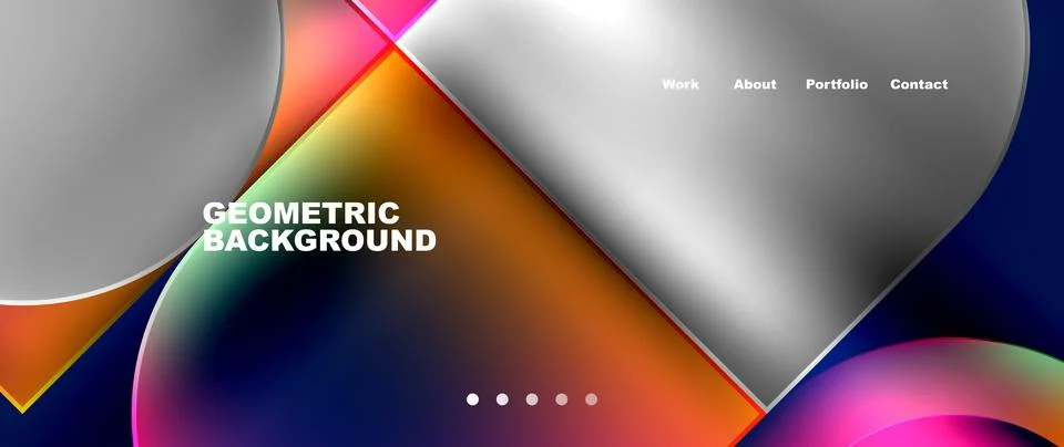 Geometric background with a rainbow of colors in rectangles and triangles Stock Illustration