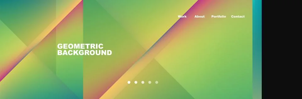 Geometric background with rainbow gradient, featuring circles and symmetry Stock Illustration