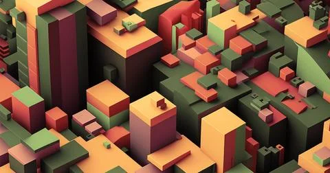 Geometric background. Random colorful mosaic. hyper detailed Stock Illustration