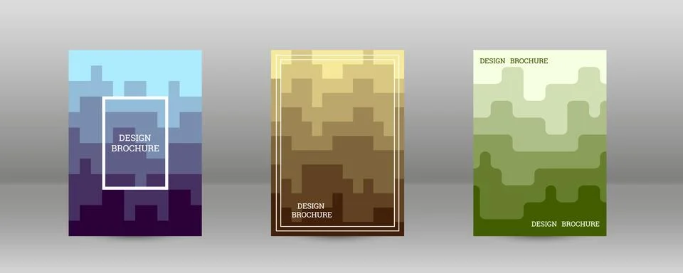 Geometric background with rectangles. Smooth color change, gradient. Set of.. Stock Illustration