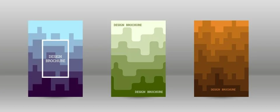 Geometric background with rectangles. Smooth color change, gradient. Set of.. Stock Illustration