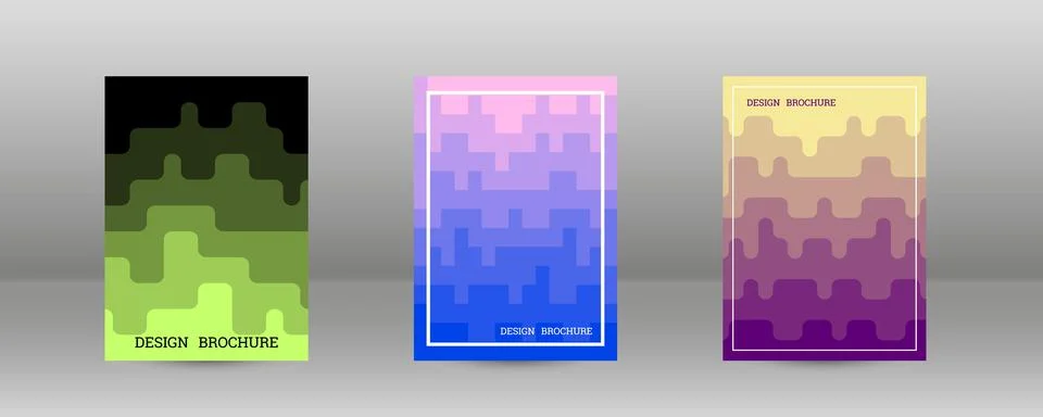 Geometric background with rectangles. Smooth color change, gradient. Set of.. Stock Illustration