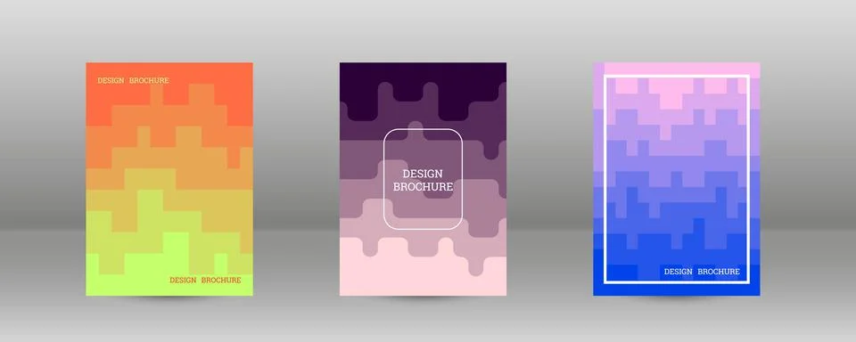 Geometric background with rectangles. Smooth color change, gradient. Set of.. Stock Illustration