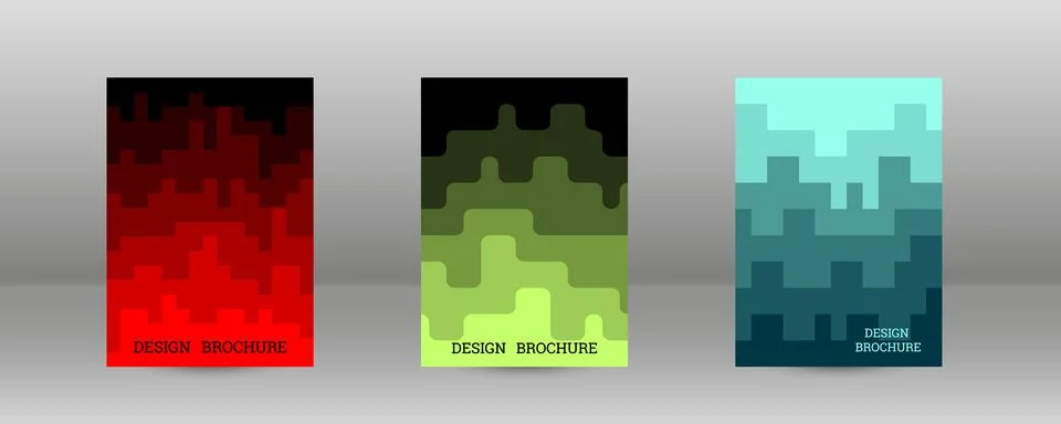 Geometric background with rectangles. Smooth color change, gradient. Set of.. Illustrazione stock