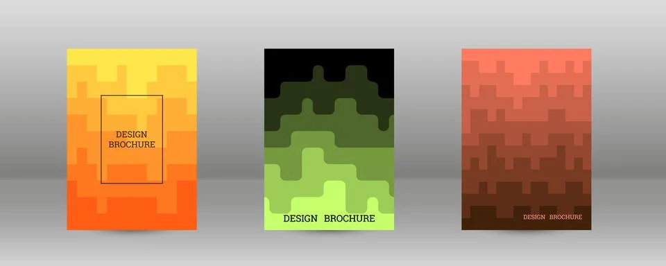 Geometric background with rectangles. Smooth color change, gradient. Set of.. Stock Illustration
