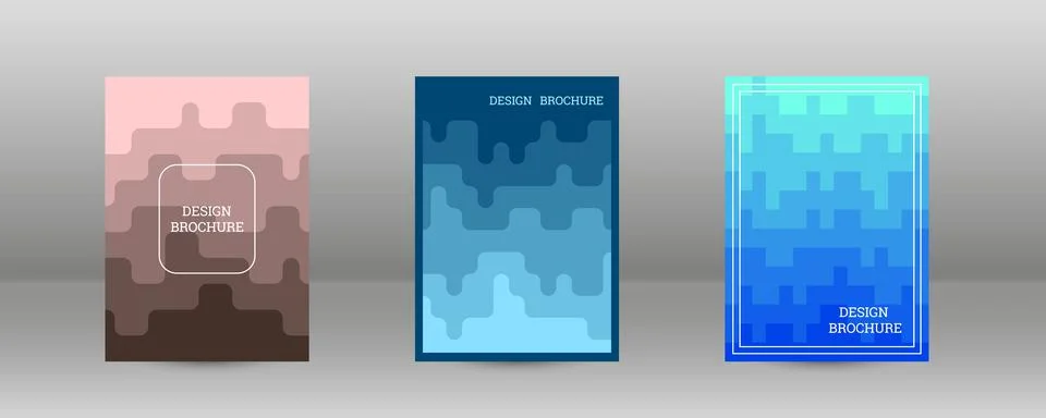 Geometric background with rectangles. Smooth color change, gradient. Set of.. Stock Illustration