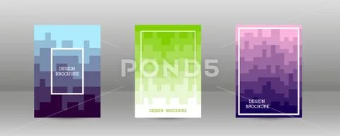 Geometric background with rectangles. Smooth color change, gradient. Set of.. 스톡 일러스트