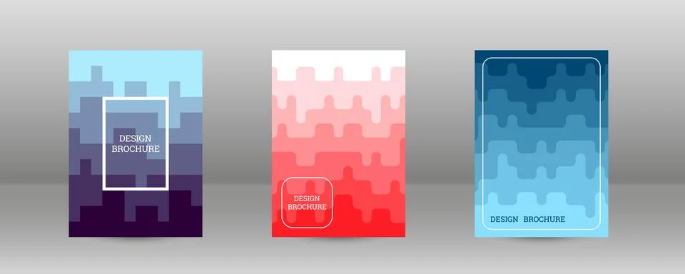 Geometric background with rectangles. Smooth color change, gradient. Set of.. Stock Illustration