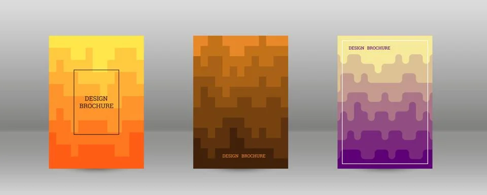 Geometric background with rectangles. Smooth color change, gradient. Set of.. Stock Illustration