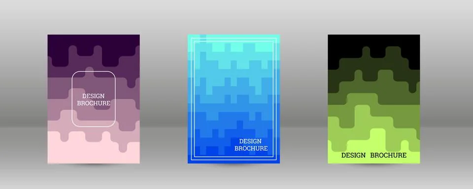 Geometric background with rectangles. Smooth color change, gradient. Set of.. 스톡 일러스트