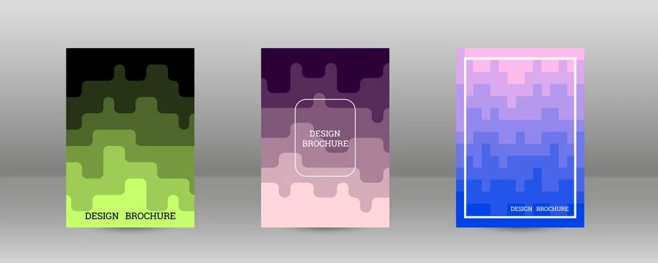 Geometric background with rectangles. Smooth color change, gradient. Set of.. 스톡 일러스트