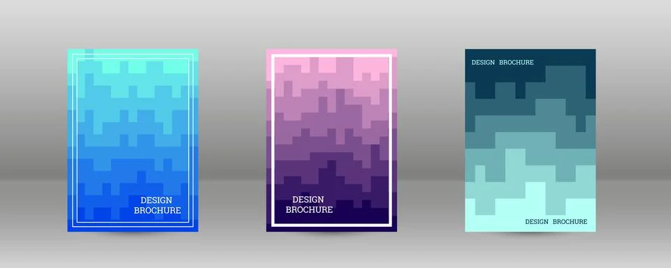 Geometric background with rectangles. Smooth color change, gradient. Set of.. Stock Illustration