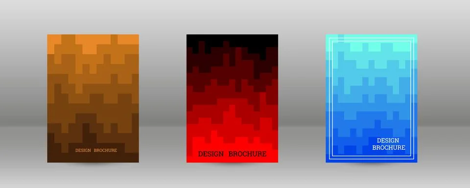 Geometric background with rectangles. Smooth color change, gradient. Set of.. Stock Illustration