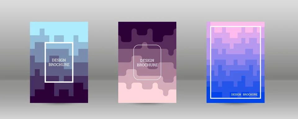 Geometric background with rectangles. Smooth color change, gradient. Set of.. Stock Illustration
