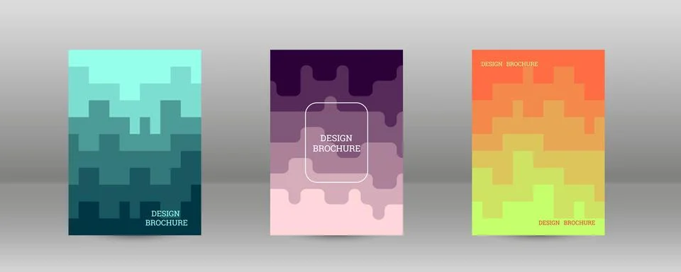 Geometric background with rectangles. Smooth color change, gradient. Set of.. イラスト素材