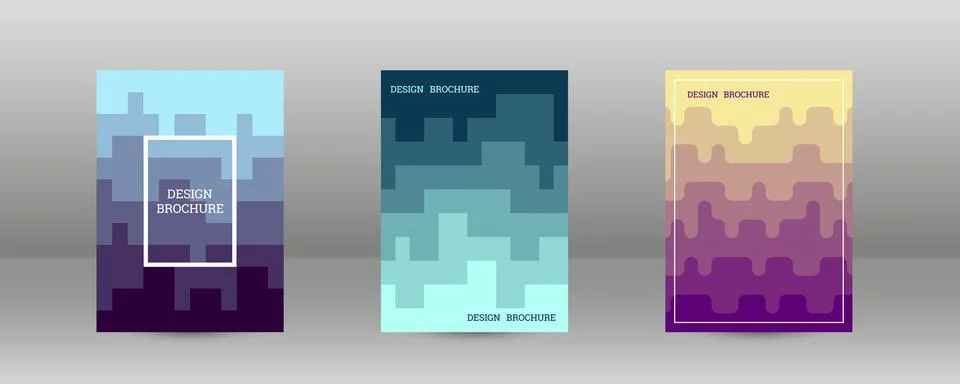 Geometric background with rectangles. Smooth color change, gradient. Set of.. イラスト素材