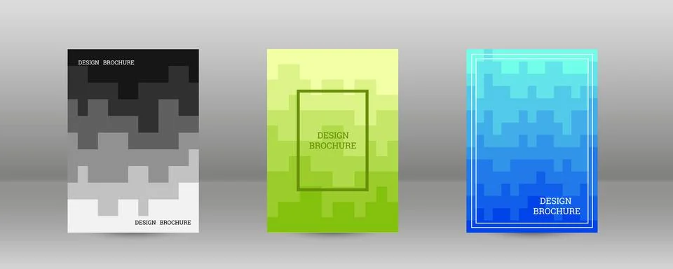 Geometric background with rectangles. Smooth color change, gradient. Set of.. Stock Illustration