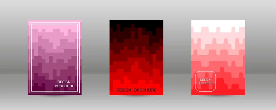 Geometric background with rectangles. Smooth color change, gradient. Set of.. イラスト素材