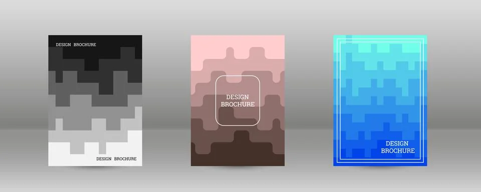 Geometric background with rectangles. Smooth color change, gradient. Set of.. イラスト素材