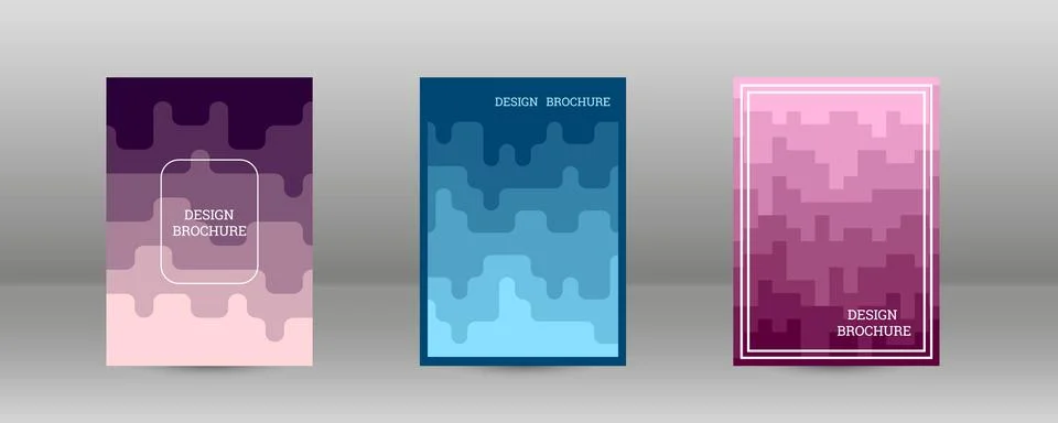 Geometric background with rectangles. Smooth color change, gradient. Set of.. Illustrazione stock