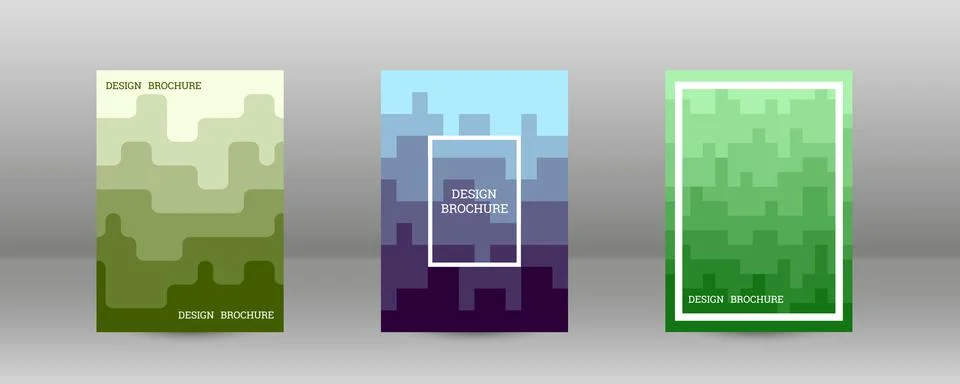 Geometric background with rectangles. Smooth color change, gradient. Set of.. Stock Illustration