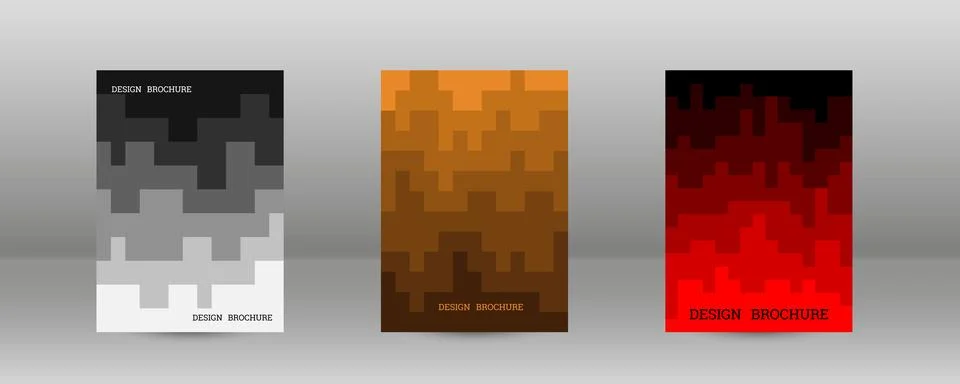 Geometric background with rectangles. Smooth color change, gradient. Set of.. Stock Illustration