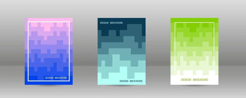 Geometric background with rectangles. Smooth color change, gradient. Set of.. Stock Illustration