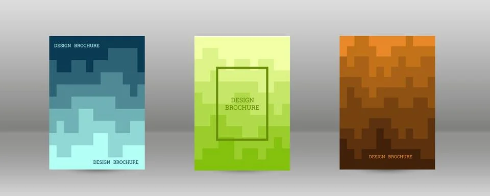 Geometric background with rectangles. Smooth color change, gradient. Set of.. Stock Illustration