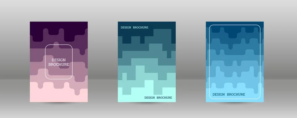 Geometric background with rectangles. Smooth color change, gradient. Set of.. イラスト素材